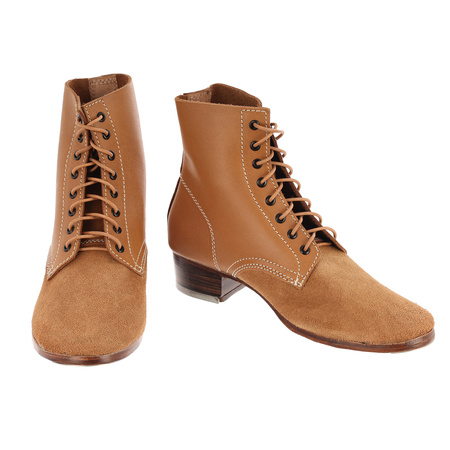 Schnurschuhe M43, trzewiki WH/SS niebarwione - replika