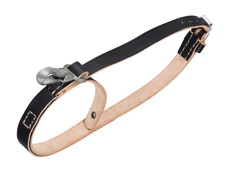 WH/SS Canteen strap, smooth leather, aluminium buckles, early type - repro by Nestof®