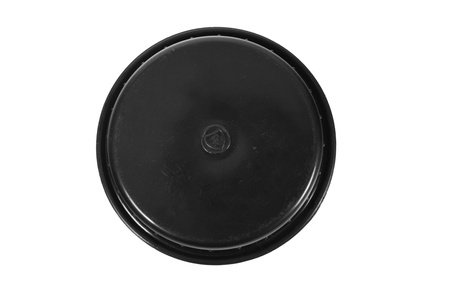 WH/SS butter dish - black - repro