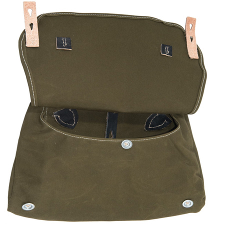 Early war German M31 breadbag with black leather - repro