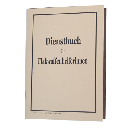 Dienstbuch für Flakwaffenhelferinnen - anti-aircraft artillery helper ID - repro