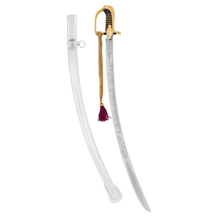 A decorative cavalry saber, wz. 1921, with engraving and a scabbard - replica