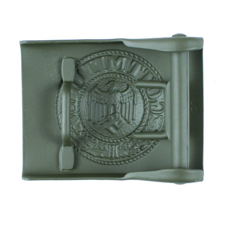 Wehrmacht "Koppelschloss" belt buckle, steel, green - repro