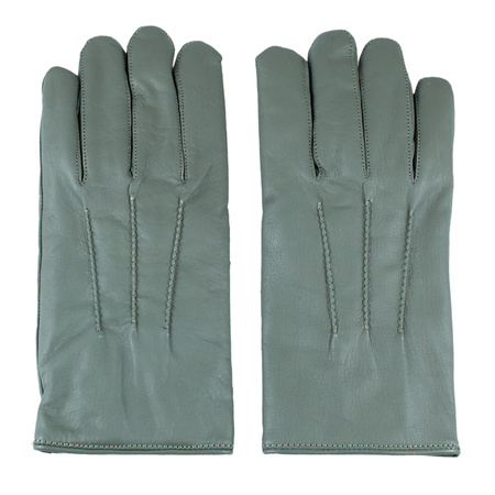 Winter gray leather field gloves - replica