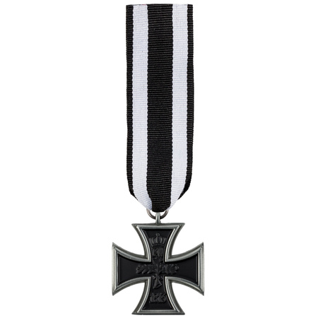 Iron Cross 2nd Class 1914 with ribbon, antiqued - repro