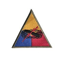 HQ staff patch of US Armored Division - repro