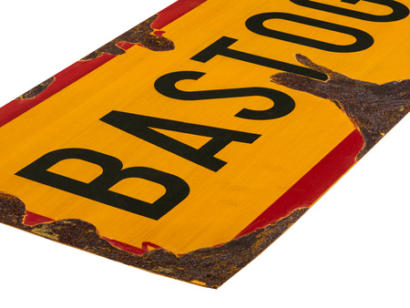 BASTOGNE road sign - repro