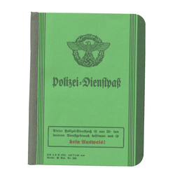Polizei dienstpaß service book - repro, unfilled