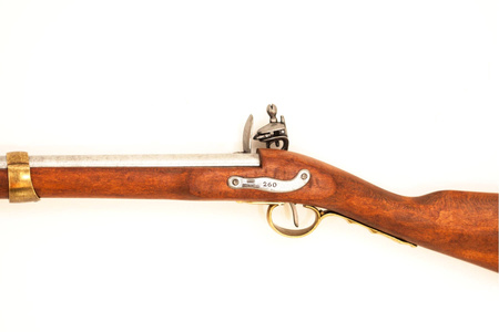 FLINTLOCK RIFLE WITH BAYONET, FRANCE 1806 non-firing replica - repro