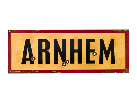 ARNHEM road sign - repro