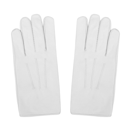 White leather gloves, ceremonial - replica