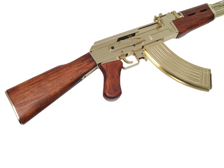 Golden AK-47 assault rifle - model gun