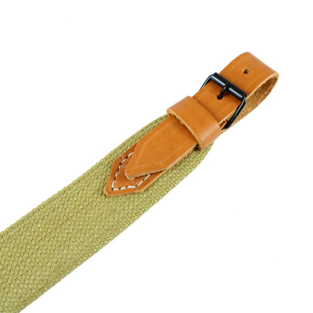 Carrying straps for Thermoflasche/Funkstelle, leather-canvas strap, pair - repro