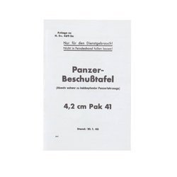 Panzer-Beschußtafel 4,2 cm Pak 41 - replika