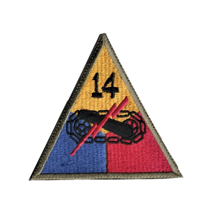 Patch of 14th US Armored Division - repro