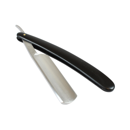 Straight razor with a black handle