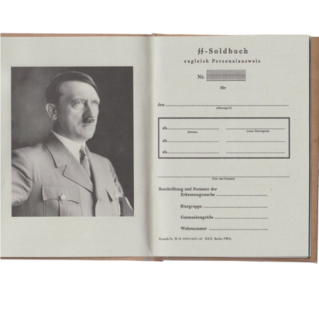 Soldbuch SS wersja do 1942 - replika