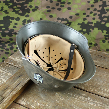 M40 Helmet, with eagle, aged - aluminium textured [custom]