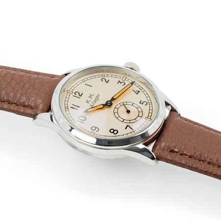 German Kriegsmarine service watch, brown strap - Ailager® replica