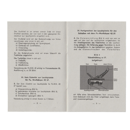 Leuchtpistole granate, manual - repro