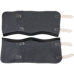 German LW gaiters - early war version, black leathers - repro