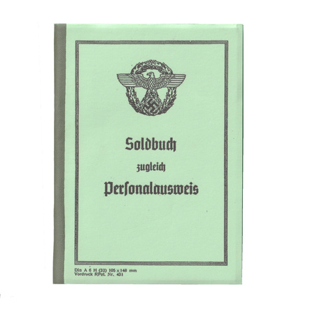 Polizei Soldbuch - repro, unfilled