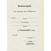 Besitzzeugnis Warschauschild - repro, unfilled