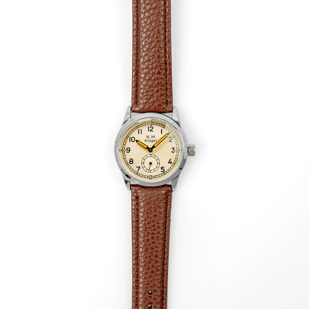German Kriegsmarine service watch, brown strap - Ailager® replica