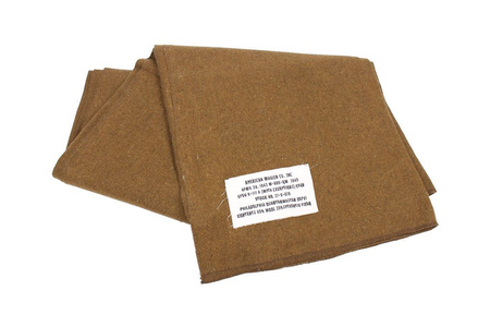 US Army wool blanket, mustard brown 