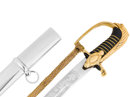 A decorative cavalry saber, wz. 1921, with engraving and a scabbard - replica