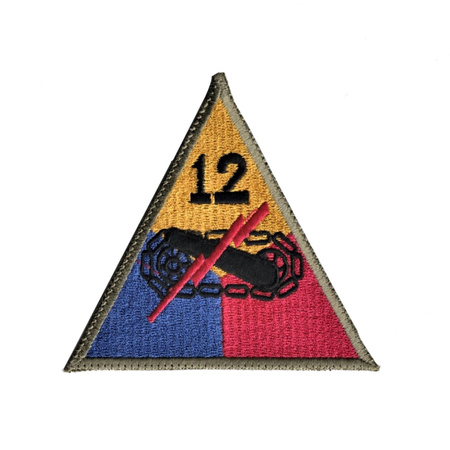 Patch of 12th US Armored Division - repro