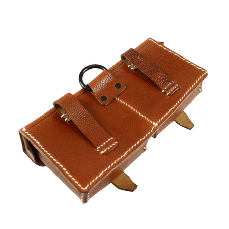 Leather pouch for G43 magazines, brown, grained - replica