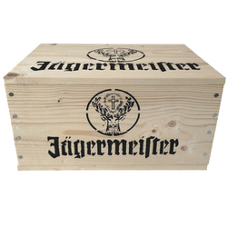 Drewniana skrzynka Jagermeister - replika