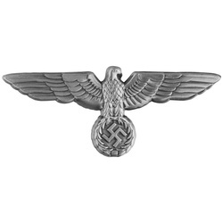 Adler WH na czapkę oficerską, metalowy, antykowany - replika