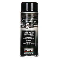 Farba Fosco Spray, gloss black - 400 ml