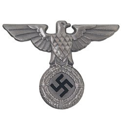 Adler SS/NSDAP - partyjny na czapkę, antykowany - replika