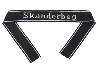 Taśma na rękaw Waffen SS, Skanderbeg - RZM, oficerska
