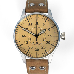 Niemiecki wojskowy zegarek Luftwaffe Aviator Service Watch, brązowy - replika Ailager®