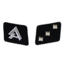 Patki oficerskie SS Untersturmführer 18 Dywizja "Horst Wessel", haftowane, sukienne