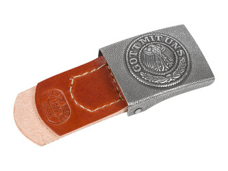 Klamra Reichswehry, stalowa z brązowym językiem