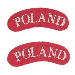 Naszywka oficerska PSZ - "Poland" - replika