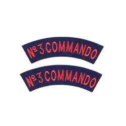 Naszywki na rękaw „No.3 Commando” - replika