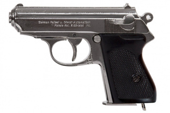 Denix 1277/NQ, replika Walther PPK, niklowana