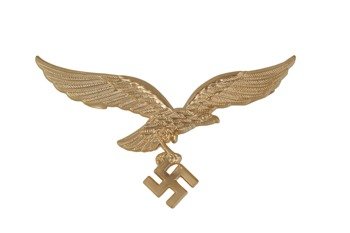Adler LW oficerski na czapkę generalską - złoty