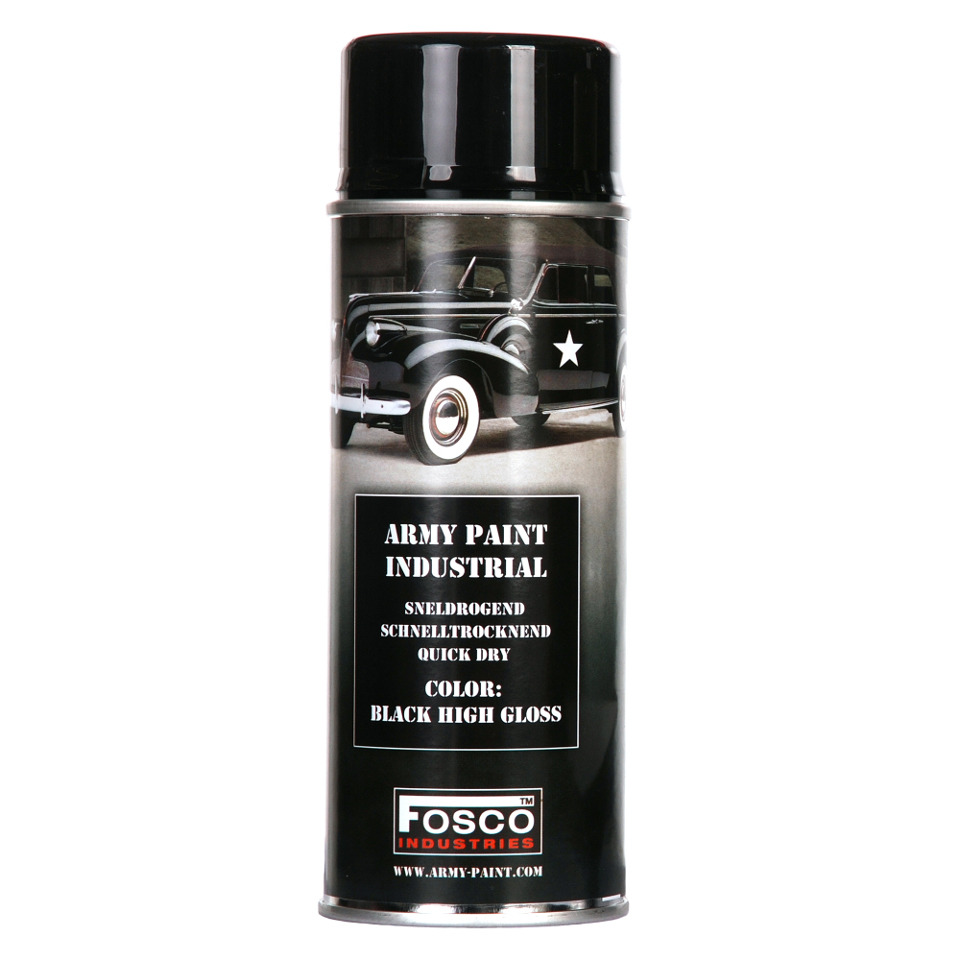 Farba Fosco Spray, gloss black - 400 ml