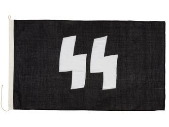 Flaga SS z runami, mała - replika