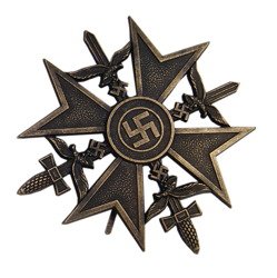 Krzyż Hiszpański - brązowy z mieczami - replika