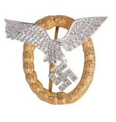 Odznaka LW pilota z diamentami - replika