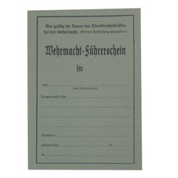 WH Führerschein - prawo jazdy Heer - replika