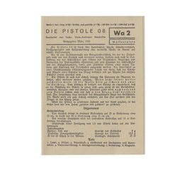 Waffentafeln P08 - tablica broni, replika